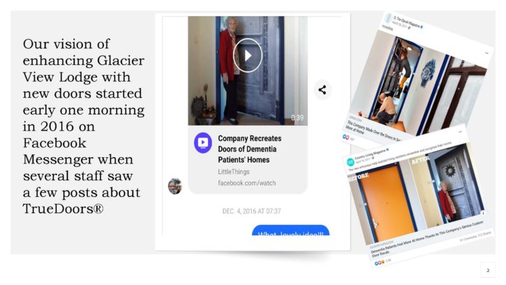 A presentation about True Doors and the principles of dignified dementia design at Glacier View Lodge in Canada - Photo 2